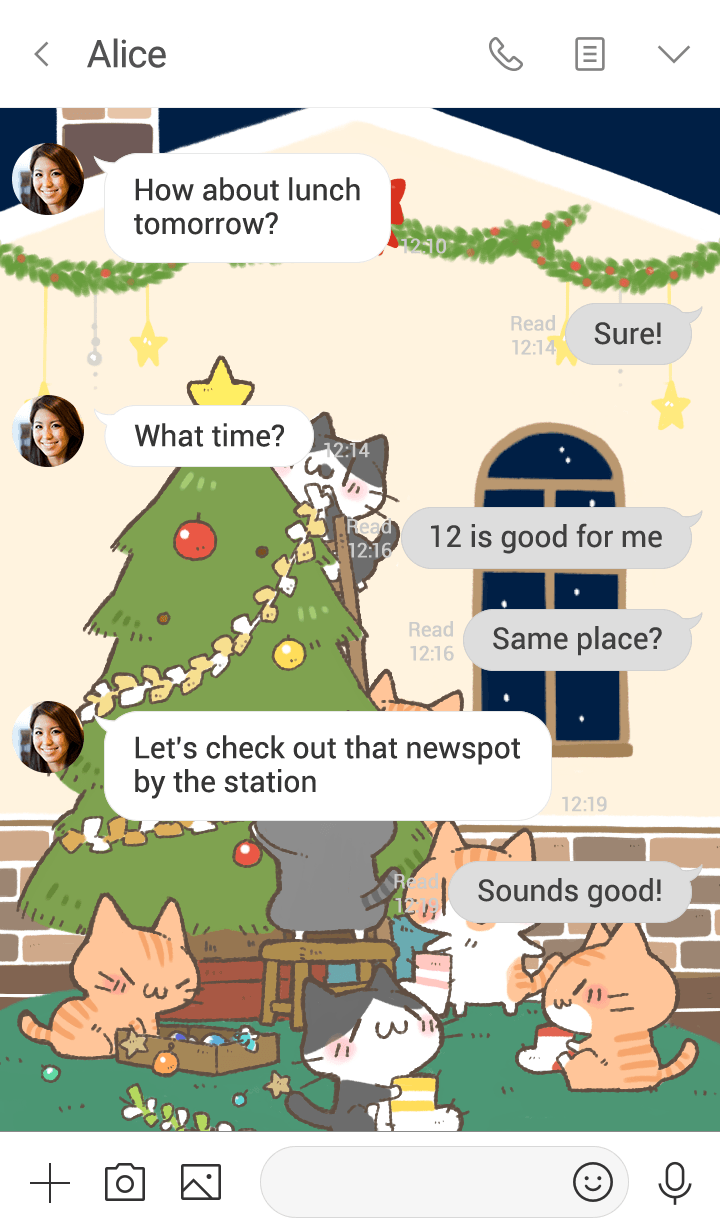 Line クリエイターズ着せかえ にゃんこ暮らし クリスマス19 Line クリエイターズ着せかえ にゃんこ暮らし クリスマス19