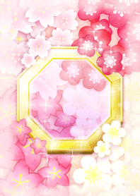 新しい幸運が花開く桜梅桃李と八角の鏡