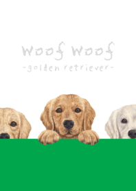 Woof Woof-Golden retriever-WHITE/GREEN