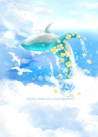 Flying whale carrying happiness 3