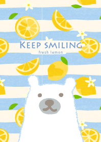KEEP SMILING -Lemon horizontal stripes-