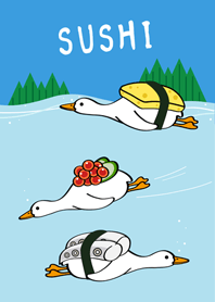 Come eat duck sushi!2(Sunny blue)