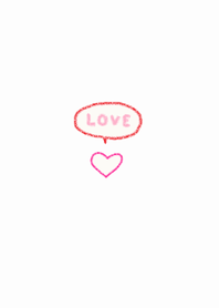Hand written hot pink heart