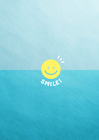 Smiley face - Kraft paper Blue-Green