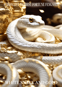 White snake and gold  Lucky 87