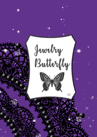 Jewelry Butterfly*perpl&black