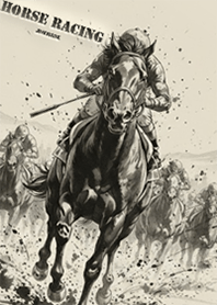 Horse Racing ink painting Theme_1