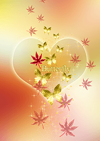 Eight*Butterfly #47 with Autumn leaves