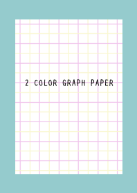 2 COLOR GRAPH PAPER/PINK&YEL/DUSTY MINT