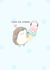 Hedgehog and Shimaenaga-ice cream- lu2