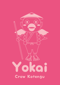 Yokai Crow Kotengu Carnation pink
