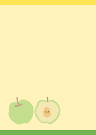 Winter Green Apple1 on yellow