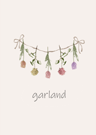 ガーランドオブフラワー・ベージュ