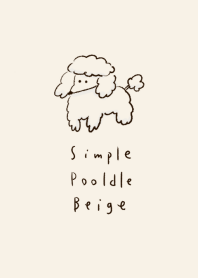 簡單的 貴賓犬 淺褐色的