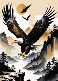 Eagle Spreading Wings 86A312