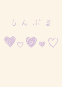 dull color purple bollpoint pen heart