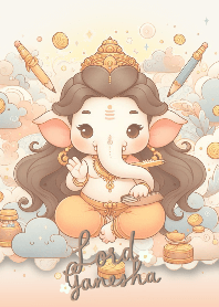 LORD GANESHA : FORTUNE & WEALTH (Orange)