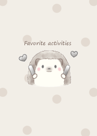 Hedgehog and Favorite activities black2