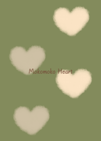 Mokomoko Heart -moss green- (Autumn)