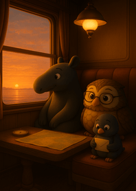 A Sunset Train and a Shared Map