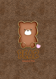 Bear Enameled Pin & Fur 81