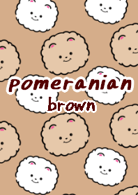 pomeranian dog theme8 brown/beige/yellow
