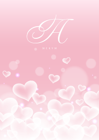 Initial -A- Heart cloud