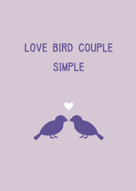 Bird couple simple dull purple pair