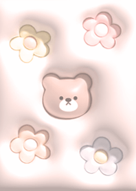 babypink Plump bear and flower 09_2