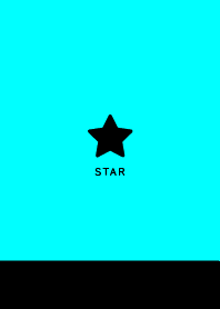 Simple Lucky Star/Black&Neon Blue