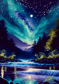 Beautiful starry night view#2573