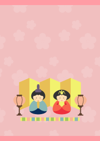 ひな祭りの日 薄いピンク