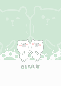 Dancing bear - light gray green (bw1)