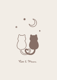 แมว&พระจันทร์ /beige/