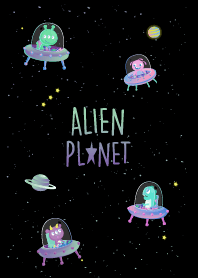 Doodle Aliens on galaxy