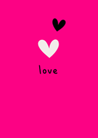 Simple heart vivid pink.