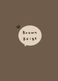 brown and beige. Handwritten simple.