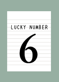 LUCKY NUMBER 6 NOTEBOOK-DUSTY GREEN