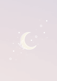シンプルかわいい♡パープルなお空と月