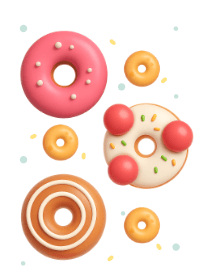 Yummy colorful donuts 3