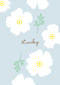 White flowers leaves healing22from Japan