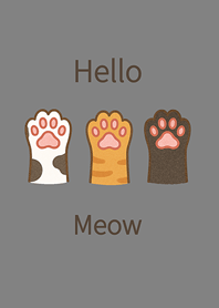 อุ้งเท้าแมวสุดน่ารัก-สีเทาเหล็ก