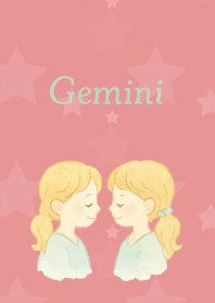 Cute Gemini on light pink