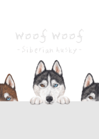 Woof Woof - Siberian husky - WHITE/GRAY