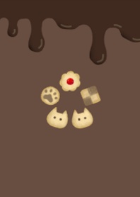 Cookie and cat chocolate