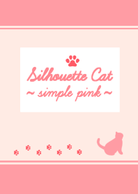 Silhouette Cat. ~simple pink~