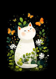 เจ้าเหมียวในสวนมหัศจรรย์ยามค่ำคืน