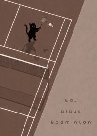 Badminton Cat Brown Theme