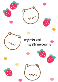 Cute cat & Strawberry 18