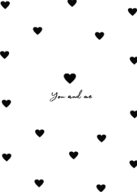 pattern heart #whiteblack